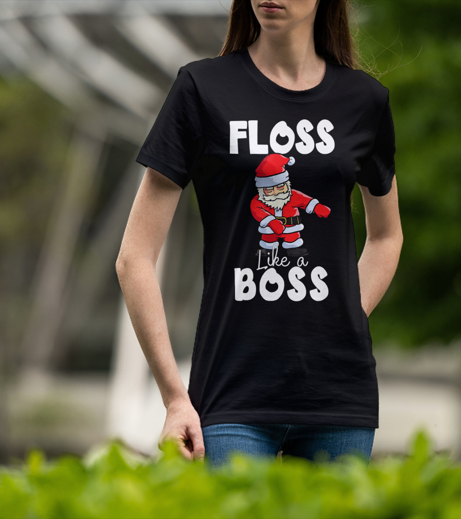 Floss Like A Boss Santa T-Shirt