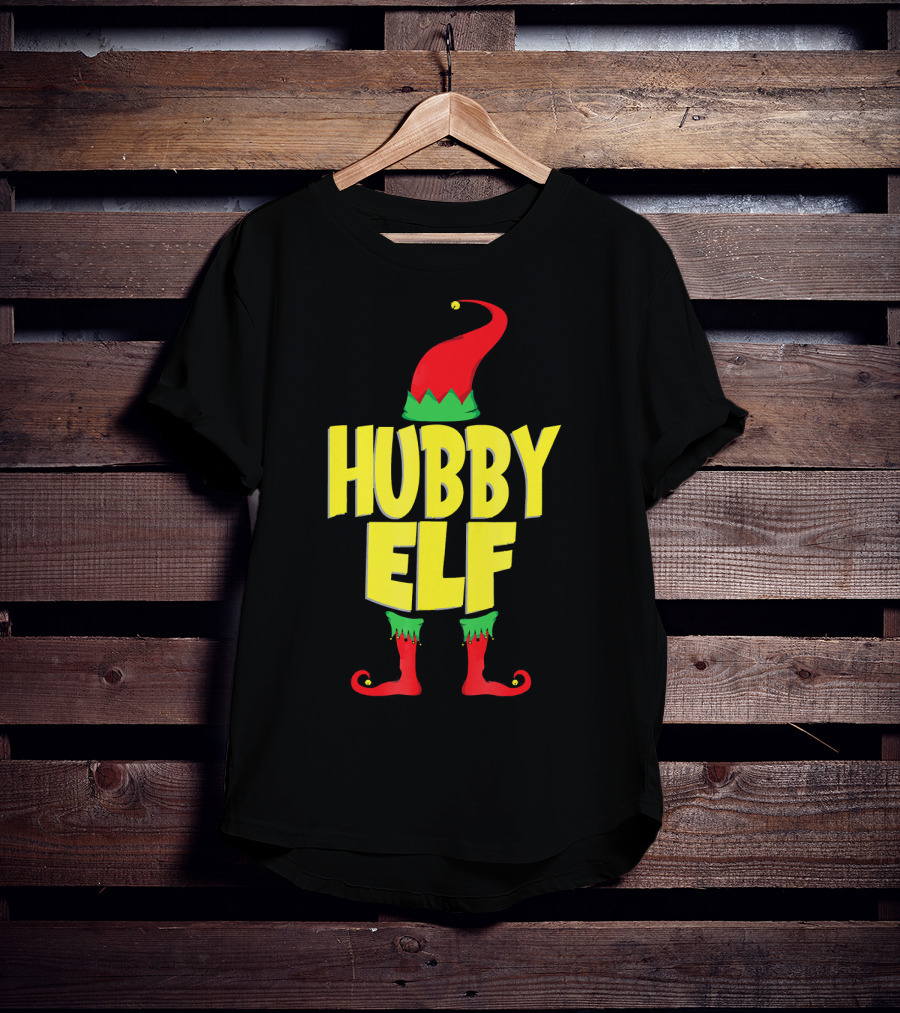 Hubby Elf Christmas Cute Cou T-Shirt