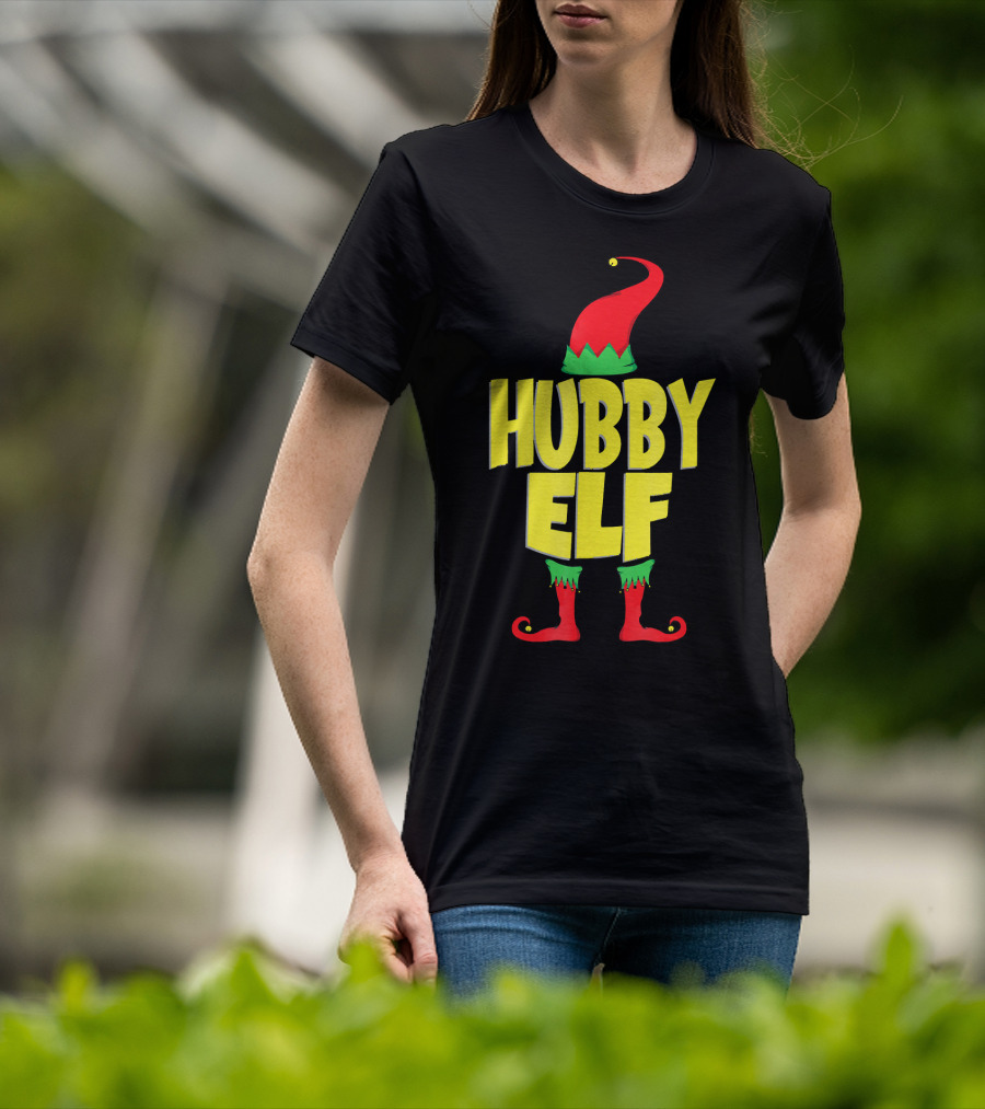 Hubby Elf Christmas Cute Cou T-Shirt