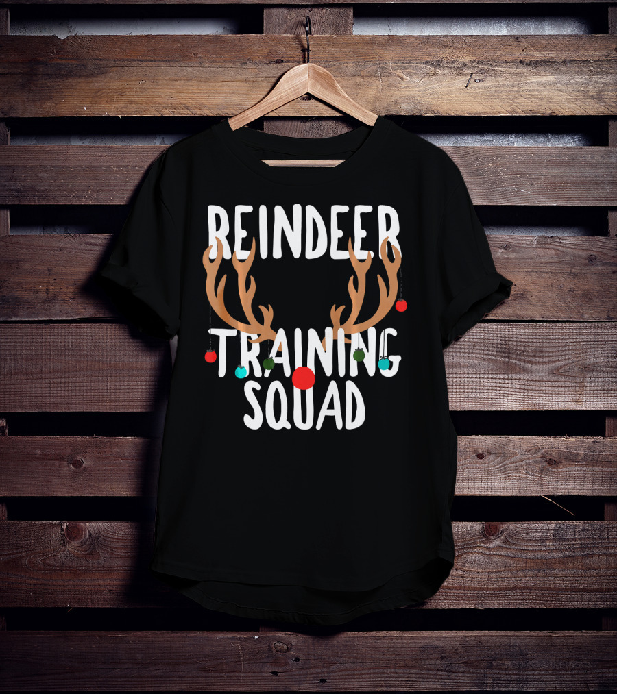 Reindeer Training Squad Team Antler Ornaments T-Shirt