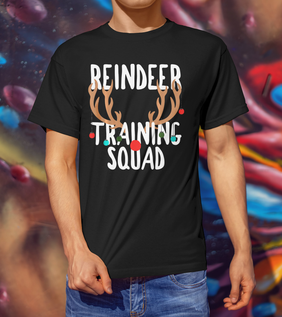 Reindeer Training Squad Team Antler Ornaments T-Shirt