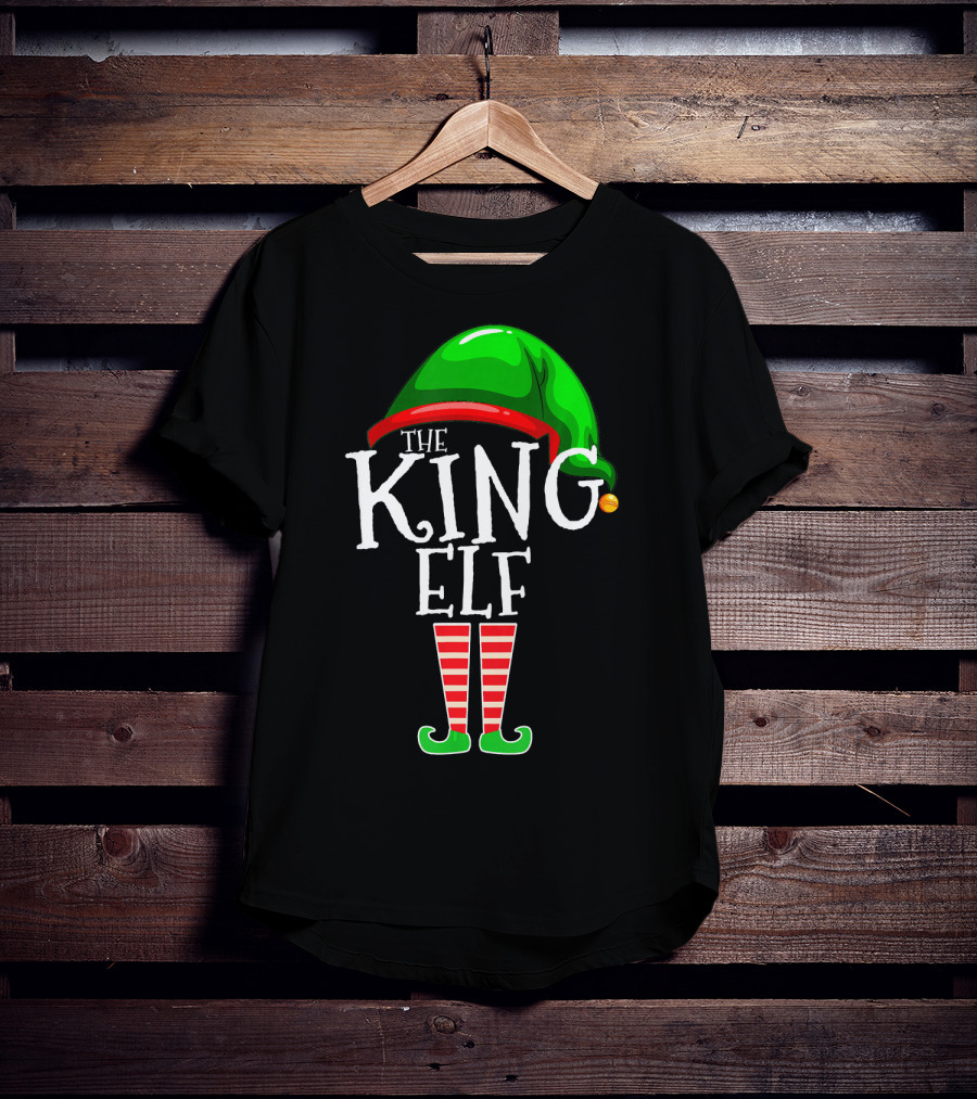 The King Elf Family Matching Group Christmas Outfit Holiday Helper T-Shirt