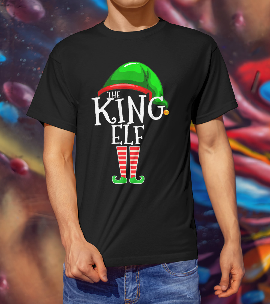 The King Elf Family Matching Group Christmas Outfit Holiday Helper T-Shirt