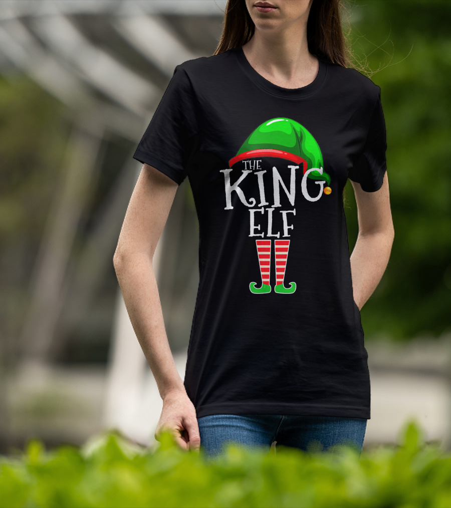 The King Elf Family Matching Group Christmas Outfit Holiday Helper T-Shirt