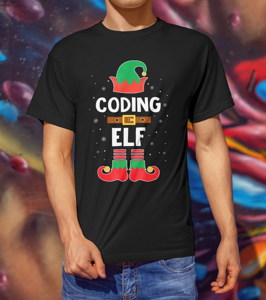 CODING ELF Christmas Computer Me Festive T-Shirt