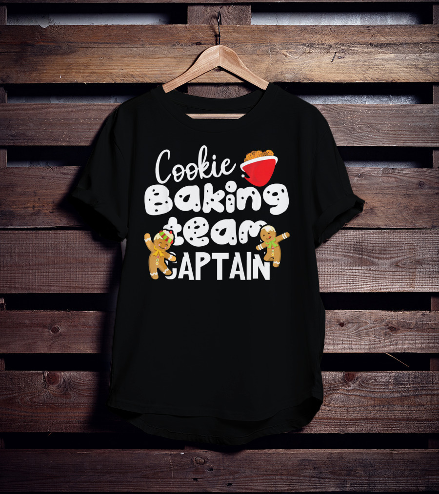 Cookie Baking Team Captain Gingerbread Mixing Bowl T-Shirt