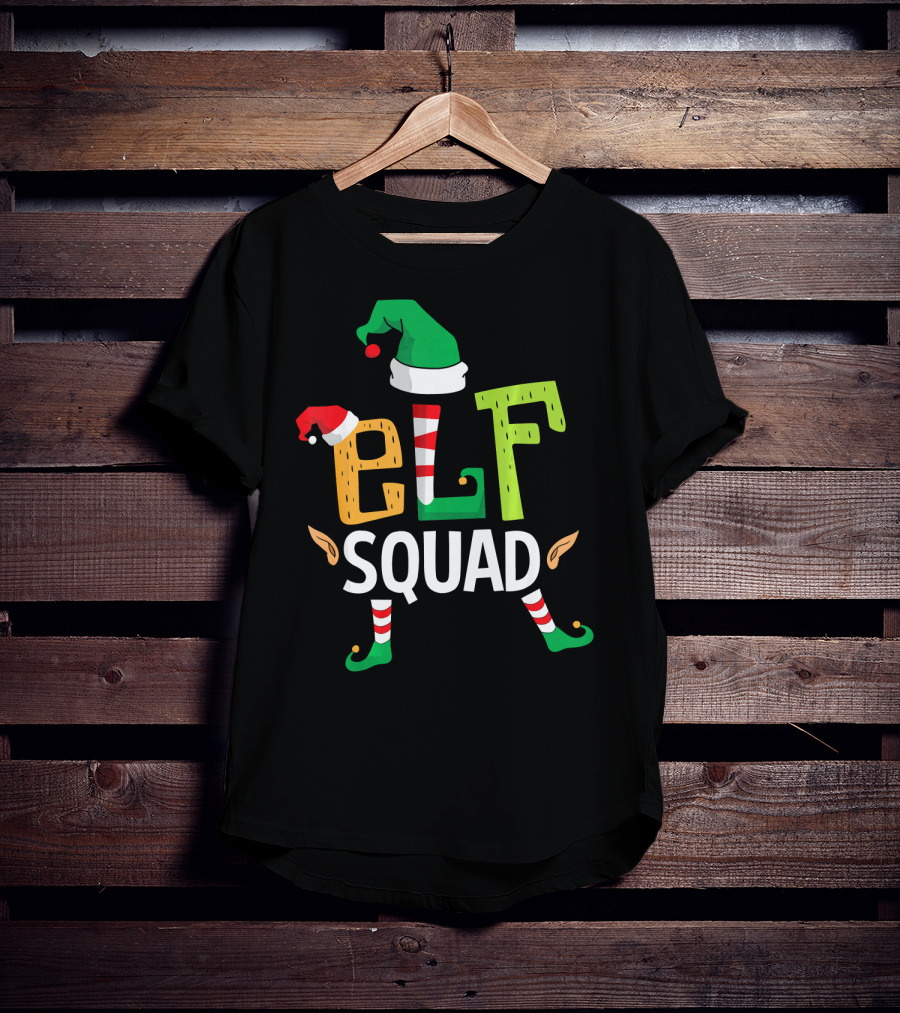 Elf Squad Funny Elves Family Christmas T-Shirt