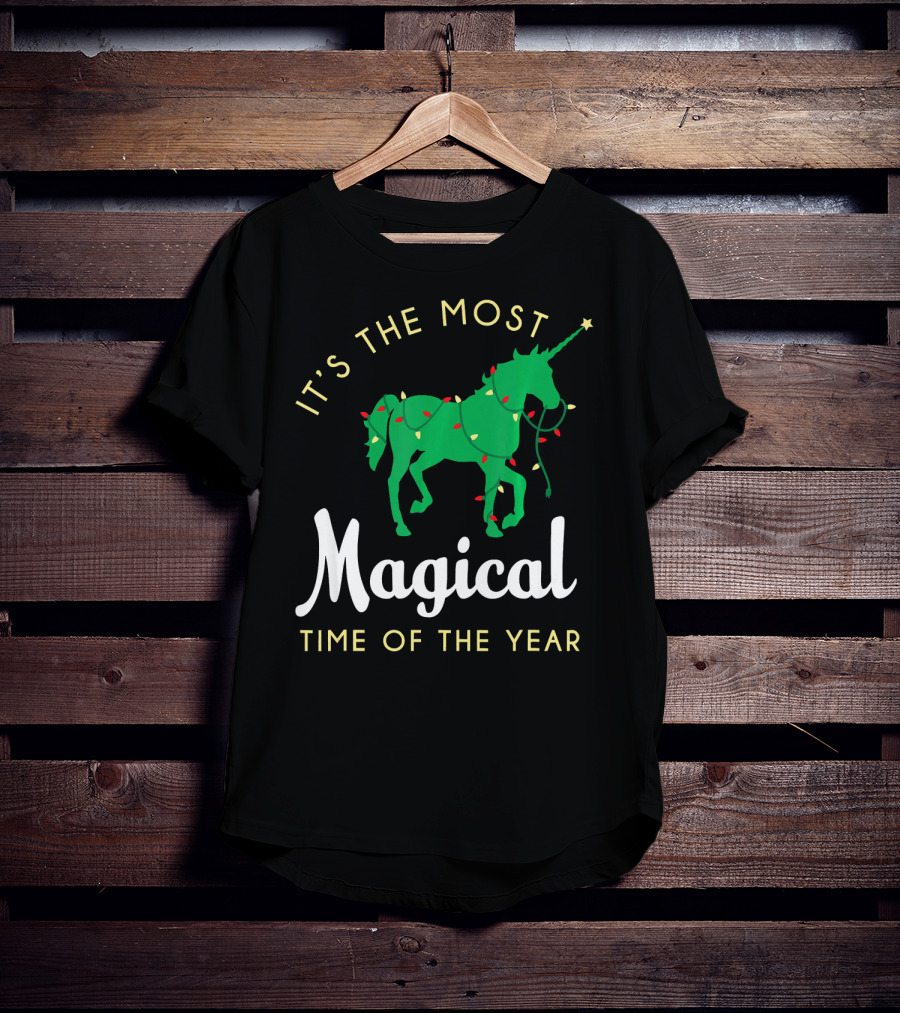 It's The Most Magical Time Of The Year Christmas Unicorn T-Shirt