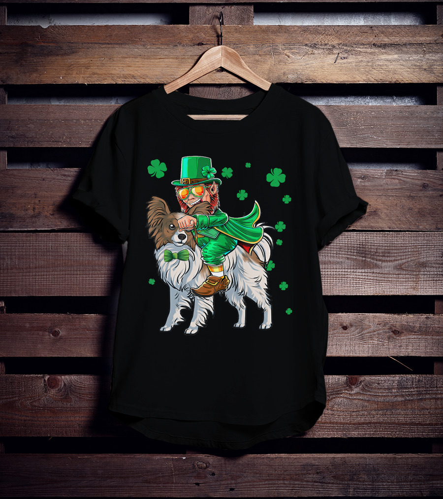 Leprechaun Papillon Shamrock St. Patrick's Day Luck T-Shirt