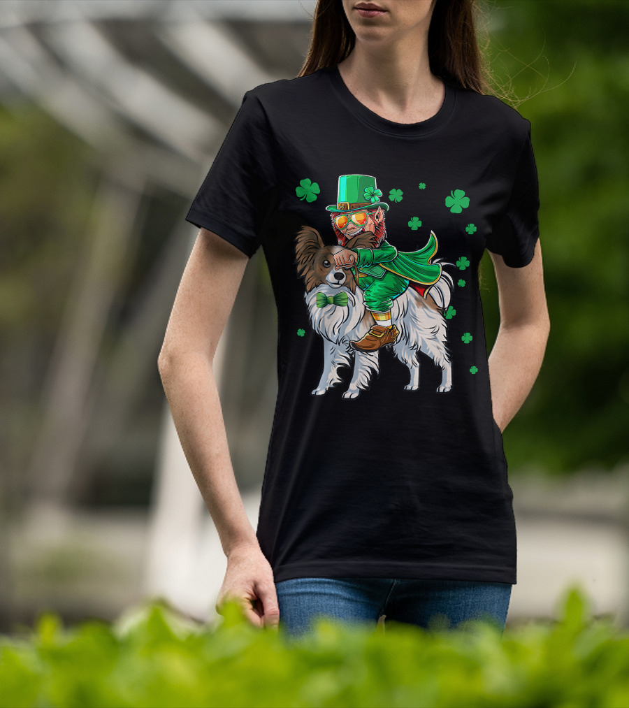 Leprechaun Papillon Shamrock St. Patrick's Day Luck T-Shirt
