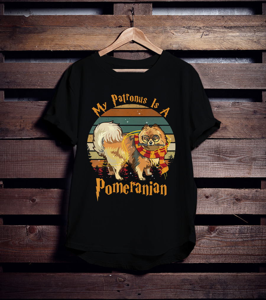My Patronus Is A Pomeranian Dog With Wizardry And Magic References T-Shirt