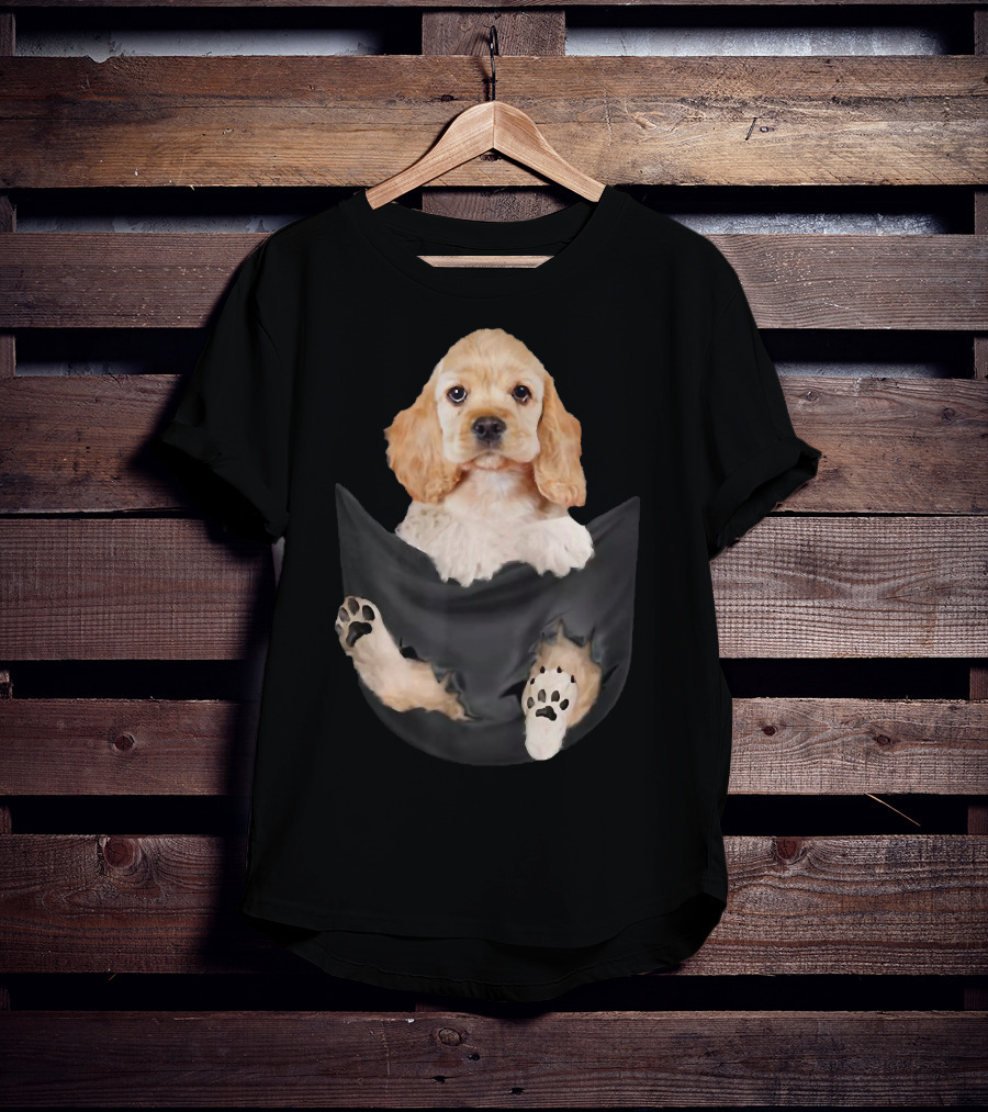 Cocker Spaniel Puppy Cute In The Pocket T-Shirt
