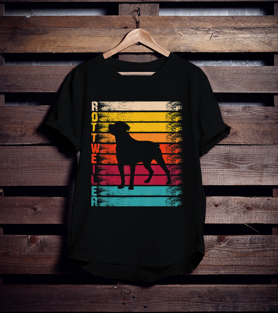 Rottweiler Mom Retro Dog Vintage T-Shirt