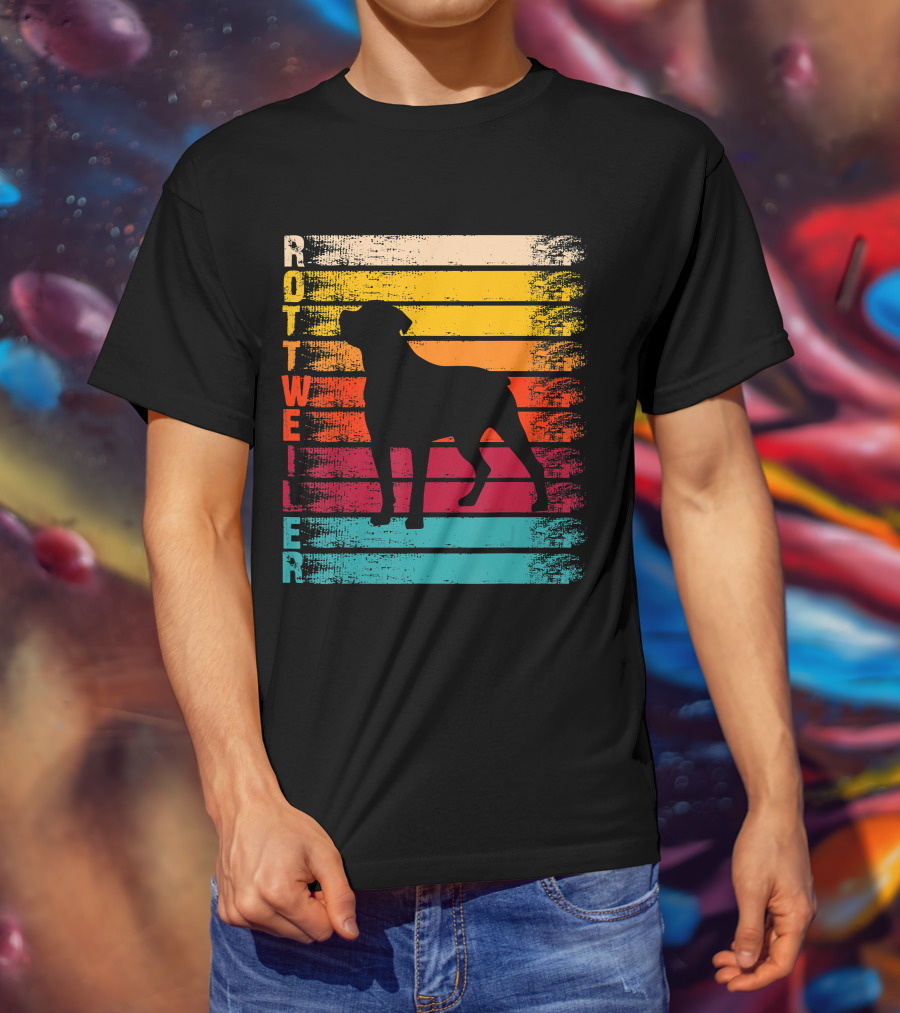Rottweiler Mom Retro Dog Vintage T-Shirt