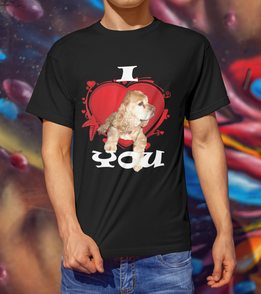 I Heart You Cocker Spaniel Love T-Shirt