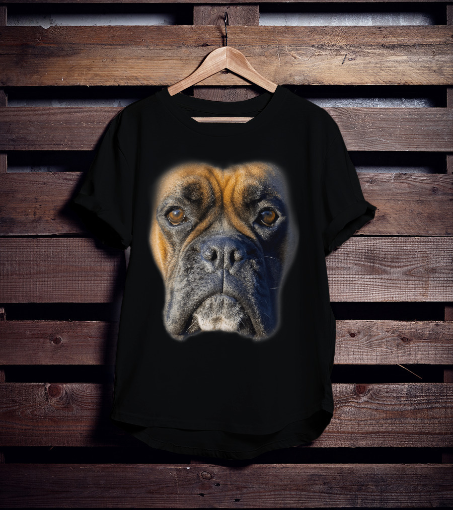 Boxer Dog Face Funny Animal Lover T-Shirt