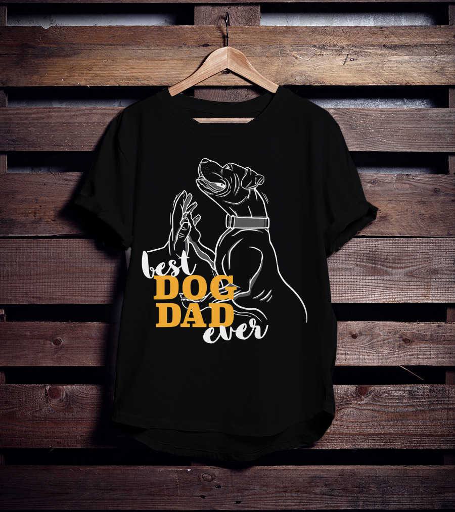 Best Dog Dad Ever Pitbull Boxer T-Shirt