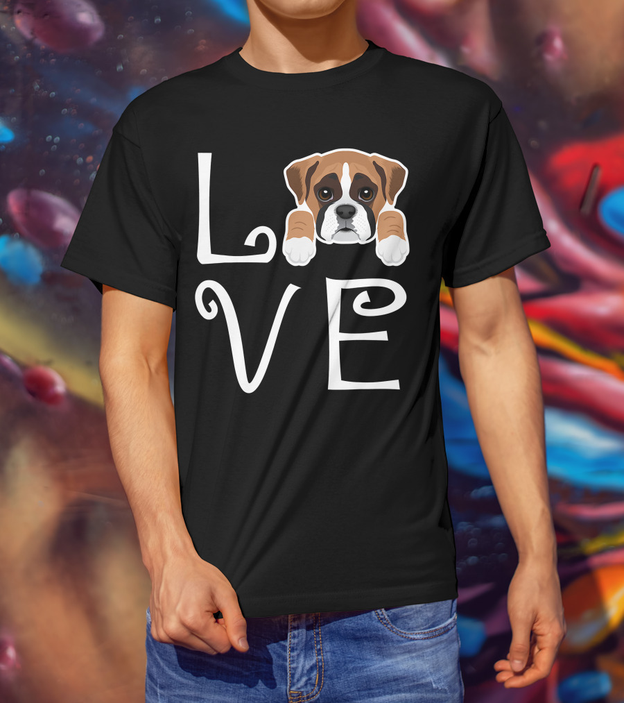 Love Boxer Puppy Dog Owner Boxer Love T-Shirt