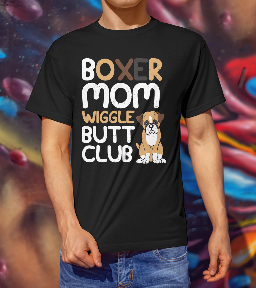 Boxer Mom Wiggle Butt Club Puppy T-Shirt