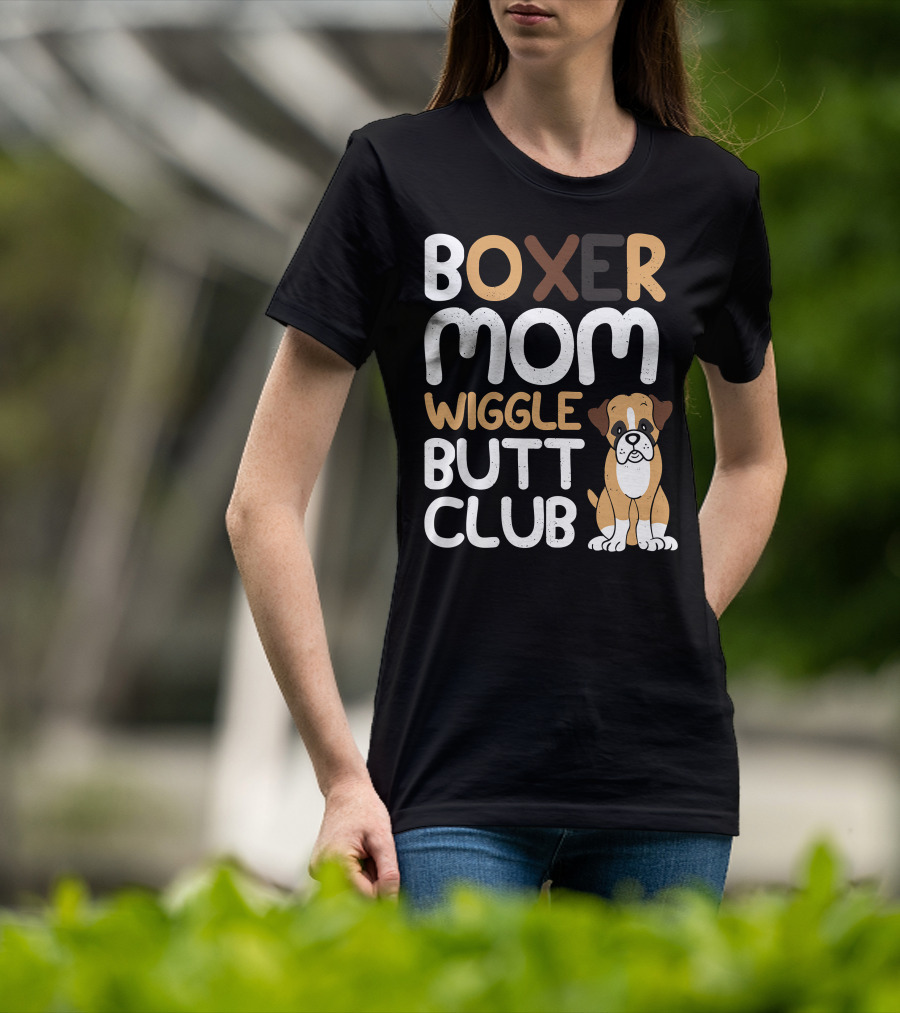 Boxer Mom Wiggle Butt Club Puppy T-Shirt