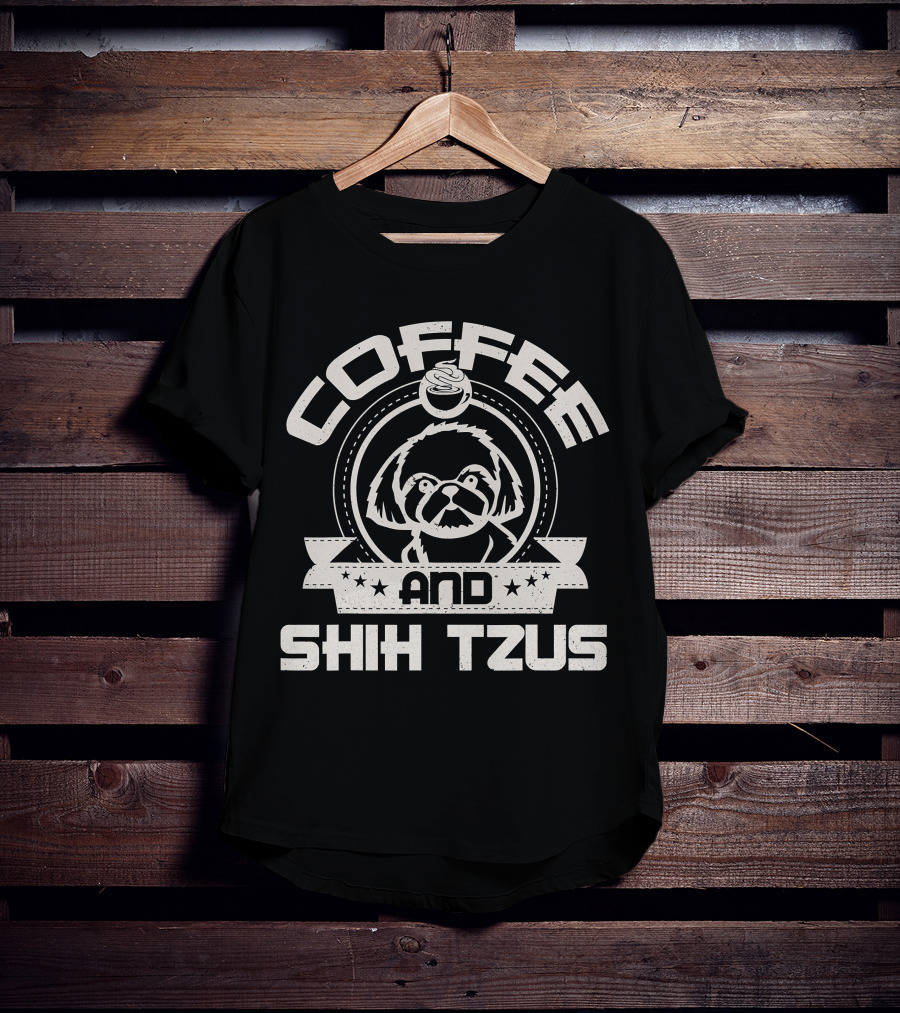 Coffee And Shih Tzus Coffee Drinking Dog Owner Love T-Shirt