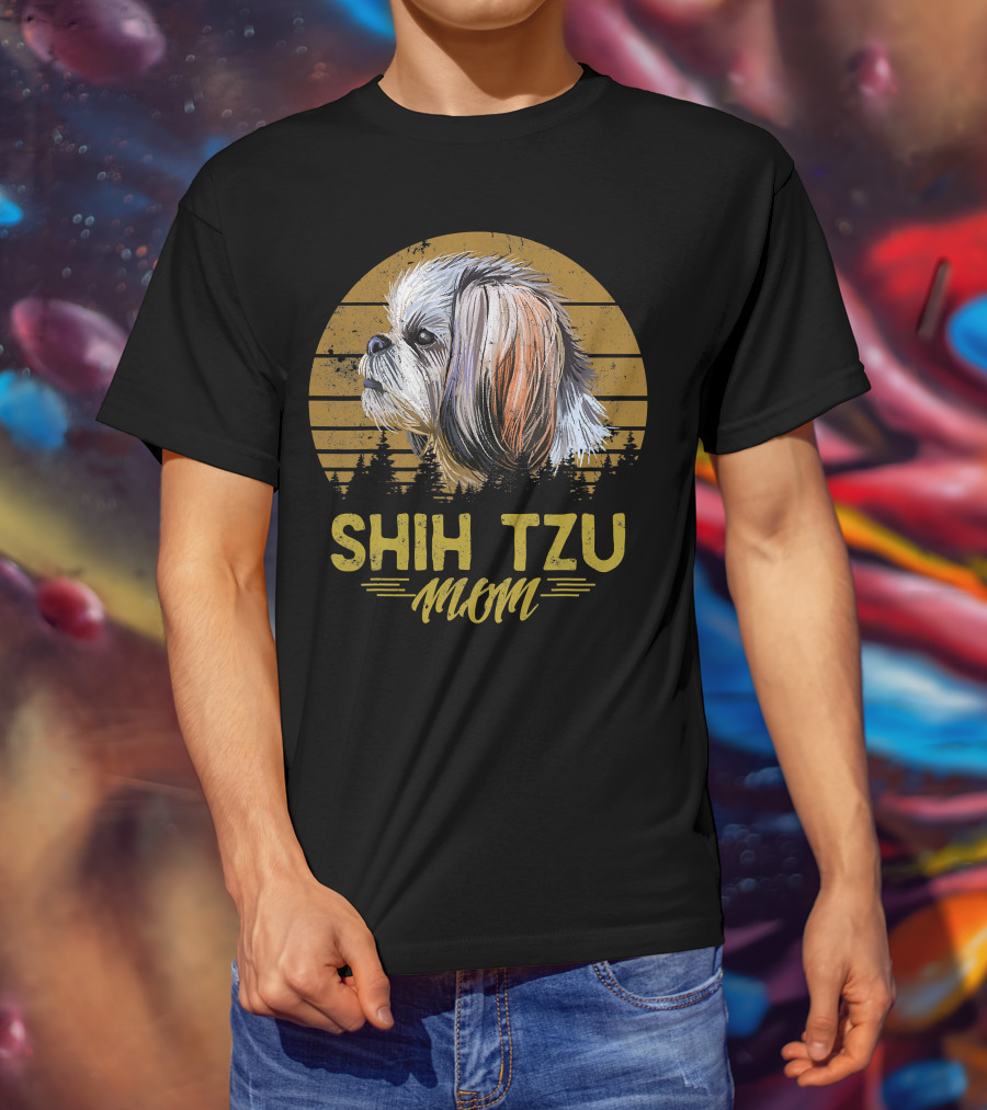 Shih Tzu Mom Retro Dog 365 T-Shirt