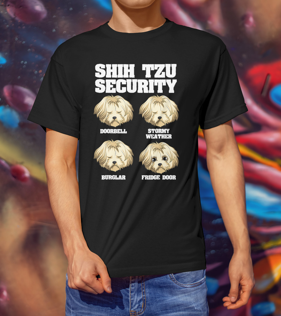 Shih Tzu Security Fridge Door Pot Roast Vegetables Sausage Pate T-Shirt