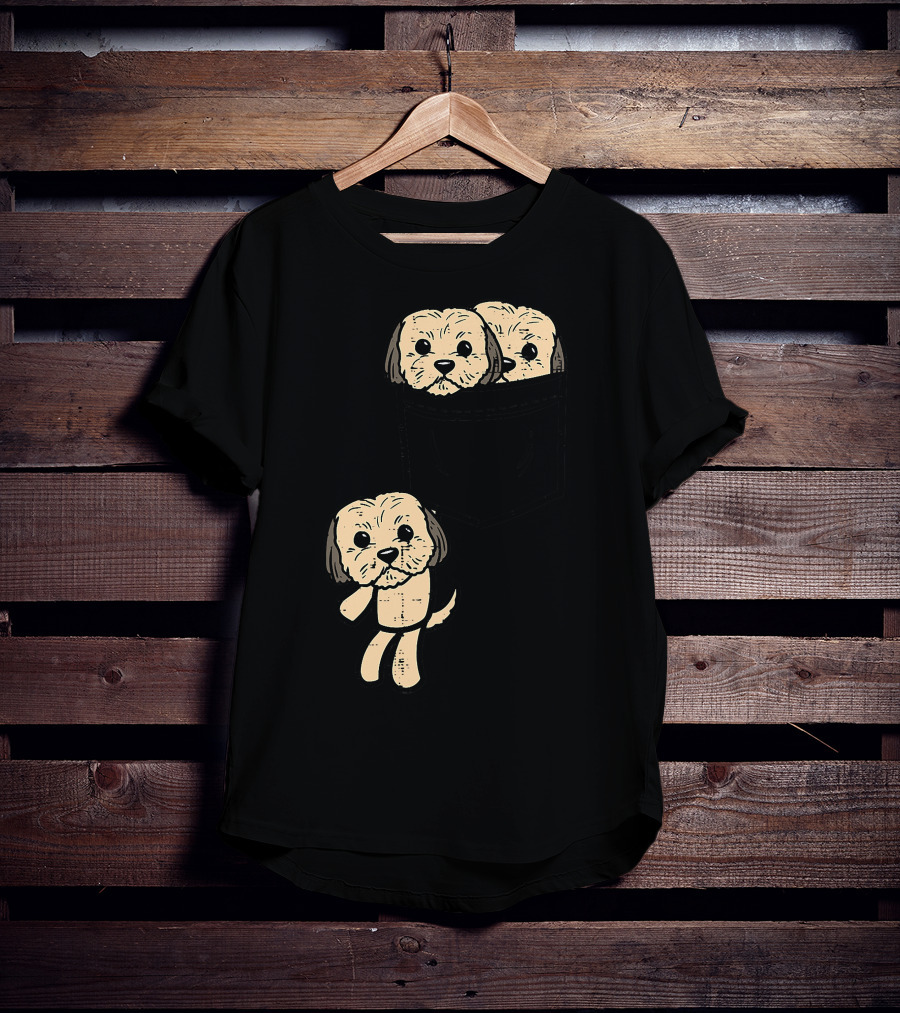 Pocket Shih Tzu Puppies Cute Animal Dog Lover Pet T-Shirt