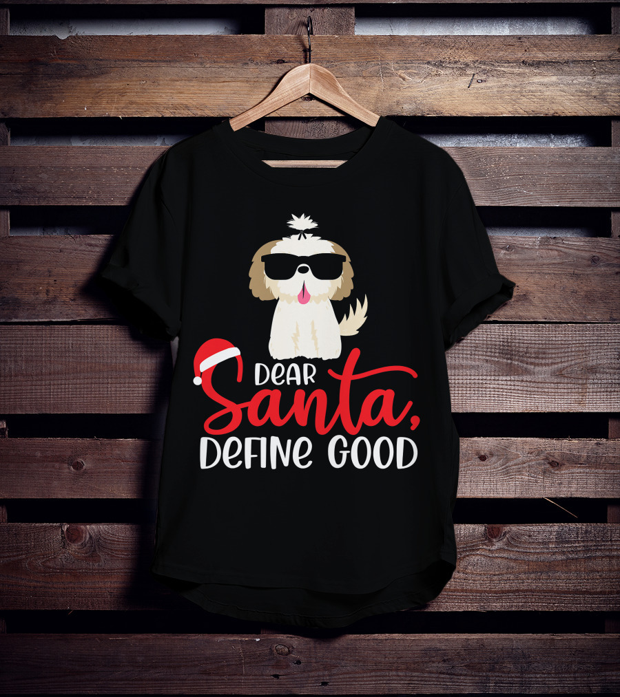 Shih Tzu Santa Define Good Dog Christmas Love T-Shirt