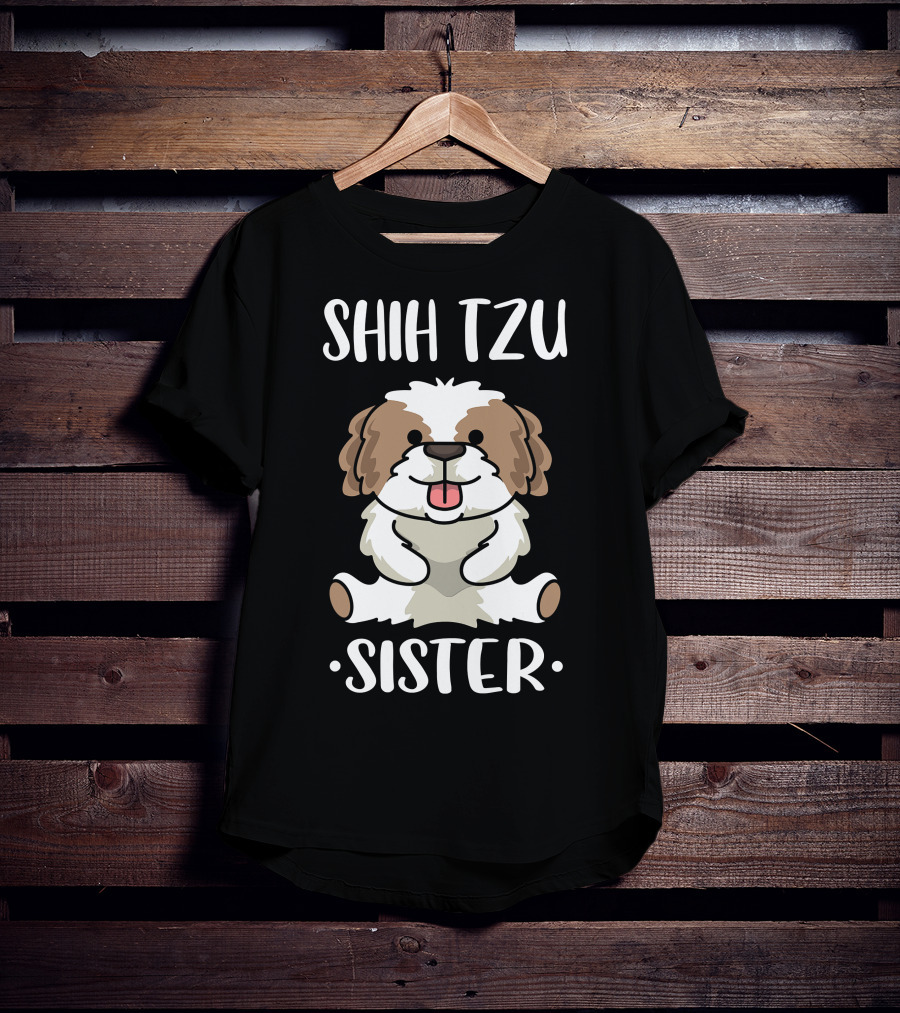 Shih Tzu Sister Long-Haired Shih-Tzu Dog Puppy T-Shirt