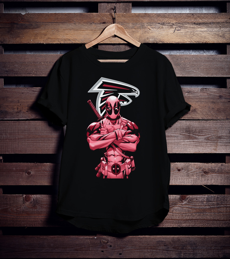 Atlanta Falcons Deadpool Crossover T-Shirt