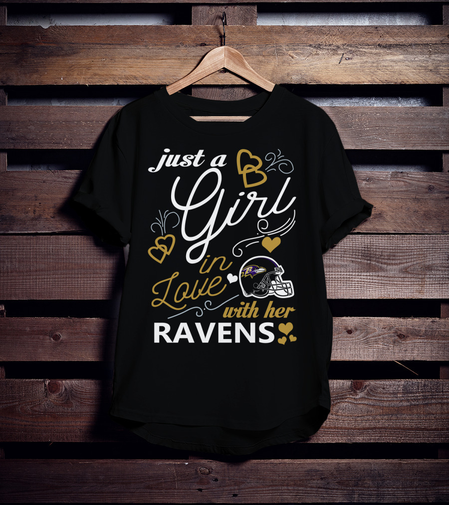 Just A Girl In Love With Her Ravens T-Shirt