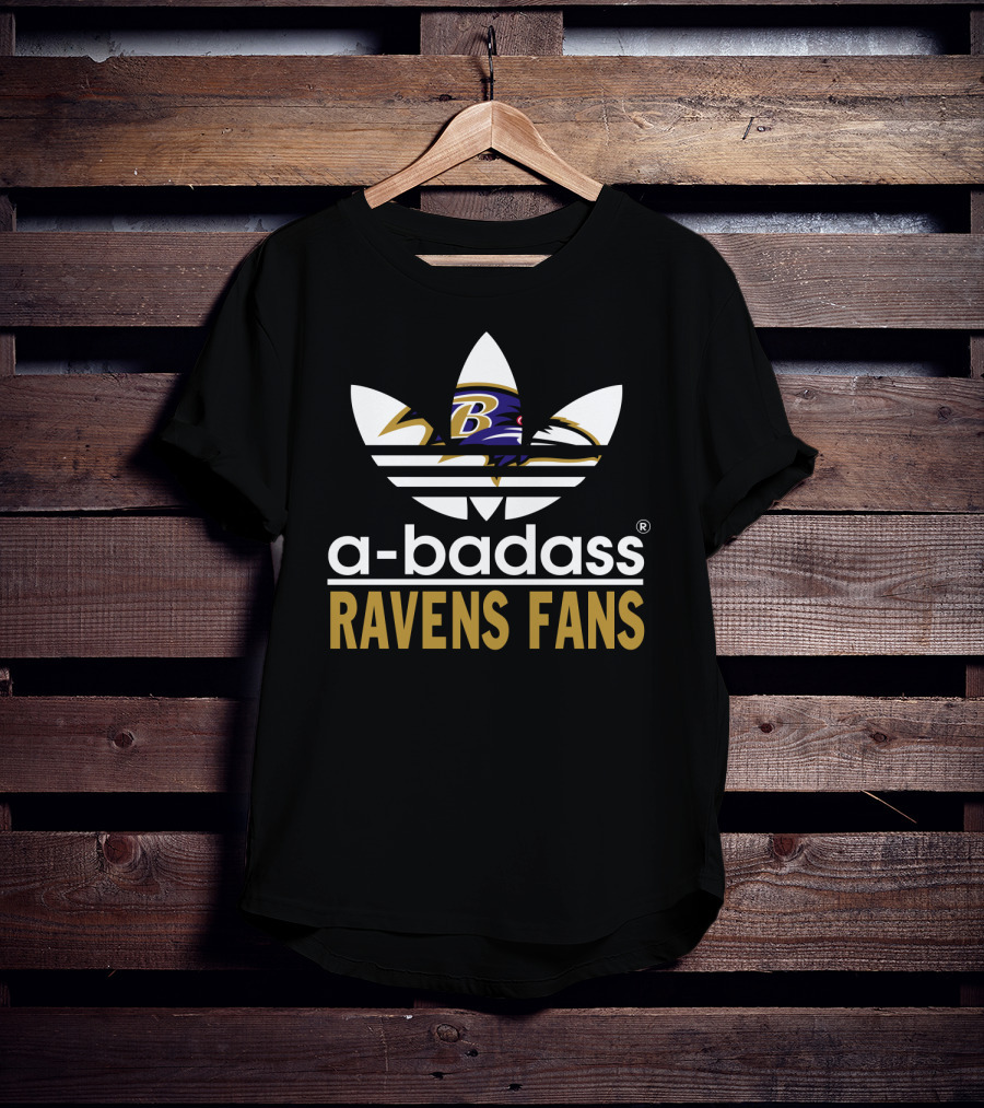 A-Badass Ravens Fans Baltimore Ravens T-Shirt