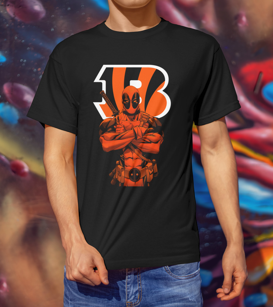 Cincinnati Bengals Deadpool Crossover Fan T-Shirt