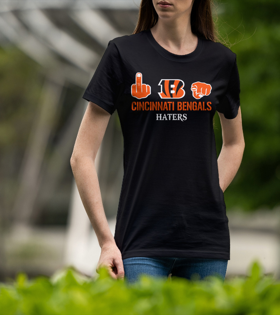 Cincinnati Bengals Haters Logo Icons T-Shirt