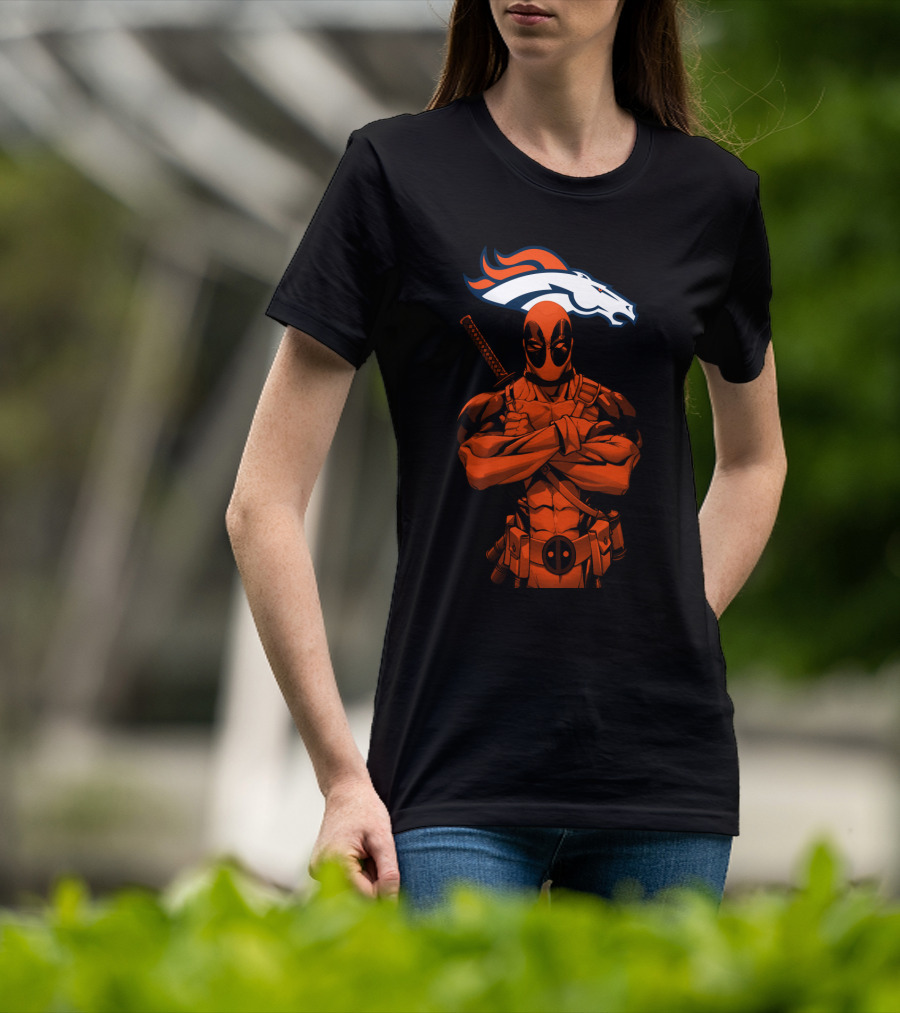 Deadpool Denver Broncos T-Shirt