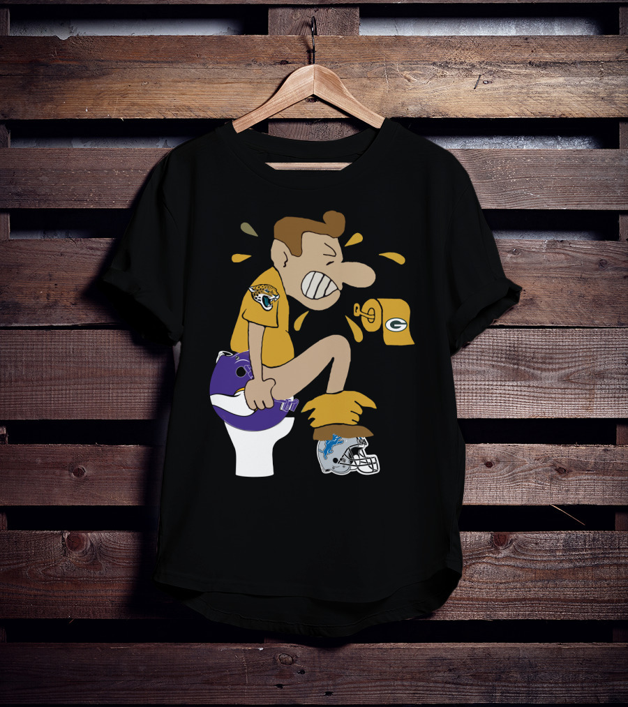Jacksonville Jaguars Vs Vikings Packers Lions Nfl Rivalry Humor T-Shirt