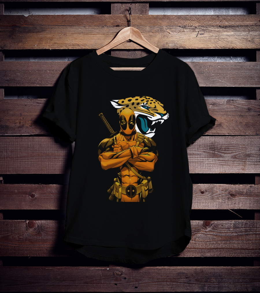 Deadpool Jacksonville Jaguars Crossover Mashup T-Shirt