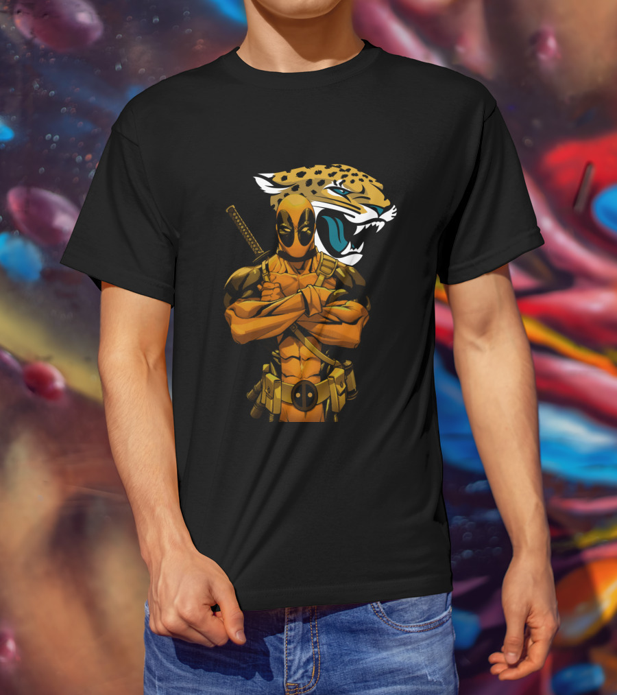 Deadpool Jacksonville Jaguars Crossover Mashup T-Shirt
