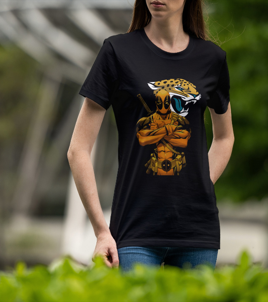 Deadpool Jacksonville Jaguars Crossover Mashup T-Shirt
