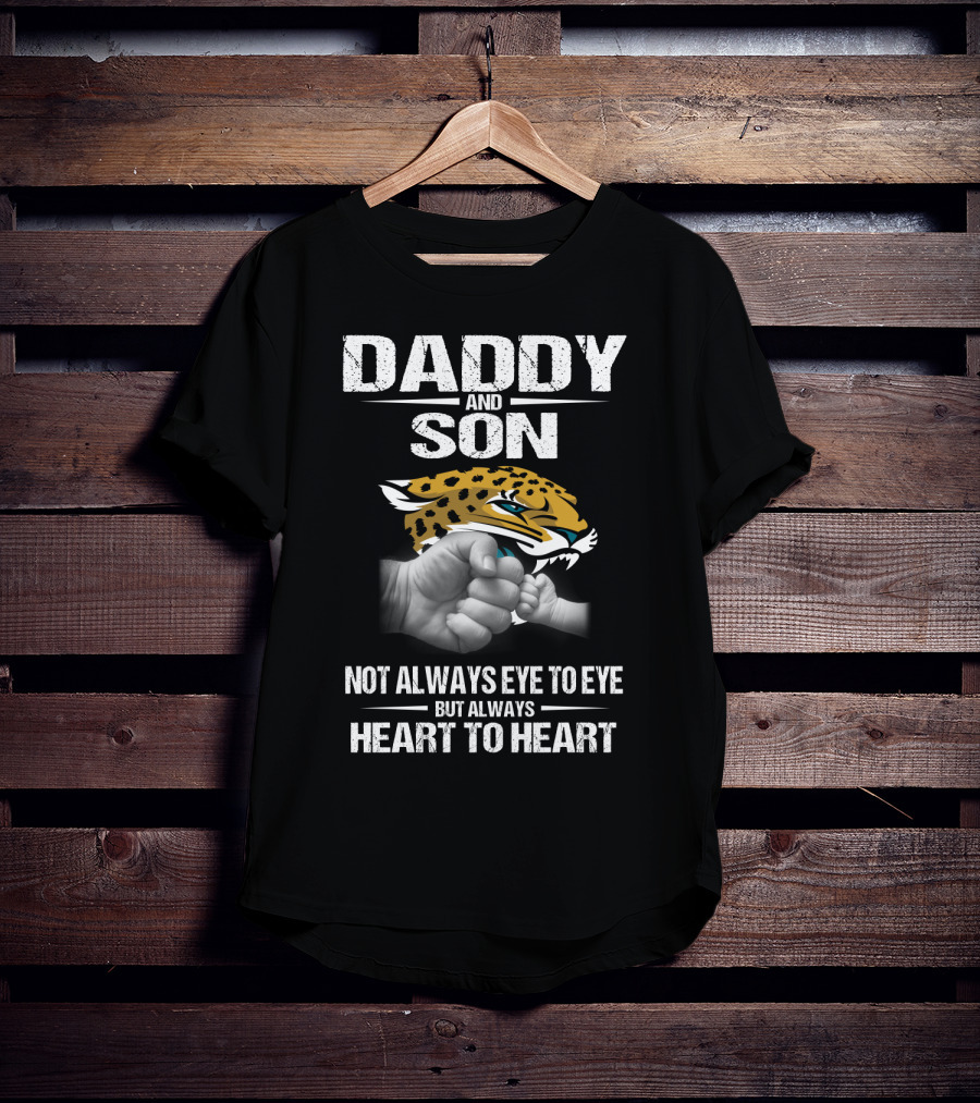 Daddy And Son Heart To Heart Jacksonville Jaguars T-Shirt