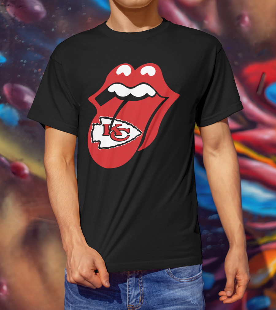 Kansas City Chiefs Kc Arrowhead Tongue T-Shirt