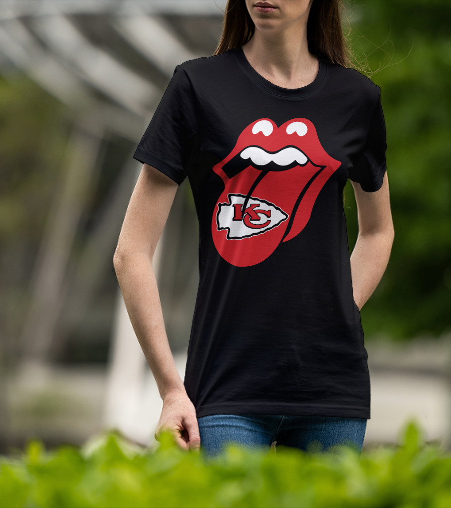 Kansas City Chiefs Kc Arrowhead Tongue T-Shirt