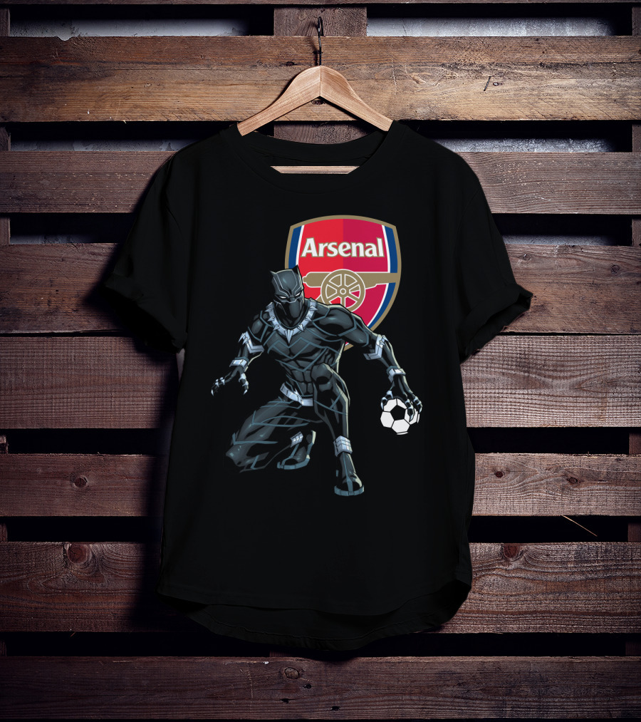 Arsenal Black Panther Football T-Shirt