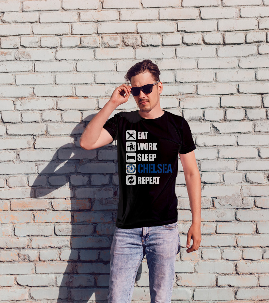 Eat Work Sleep Chelsea Repeat T-Shirt