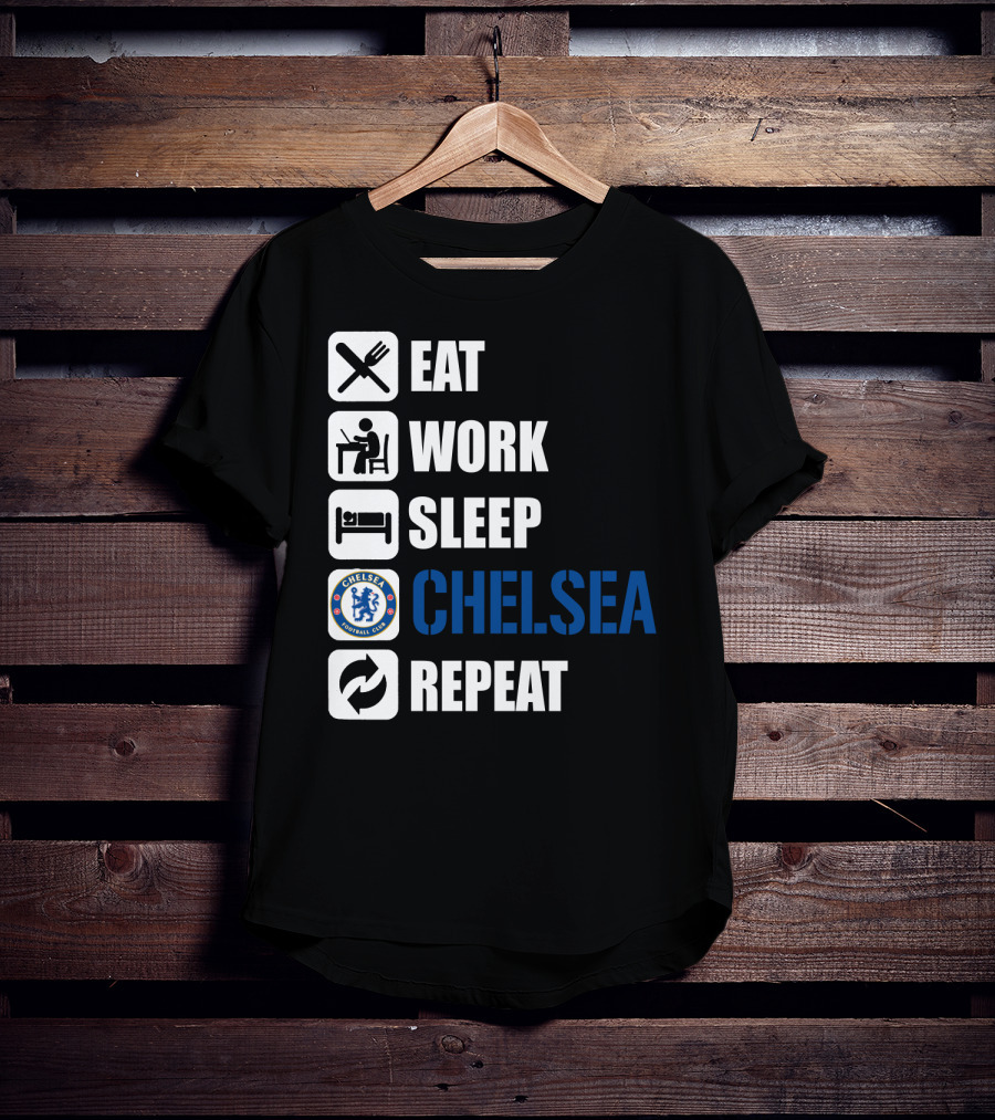 Eat Work Sleep Chelsea Repeat T-Shirt