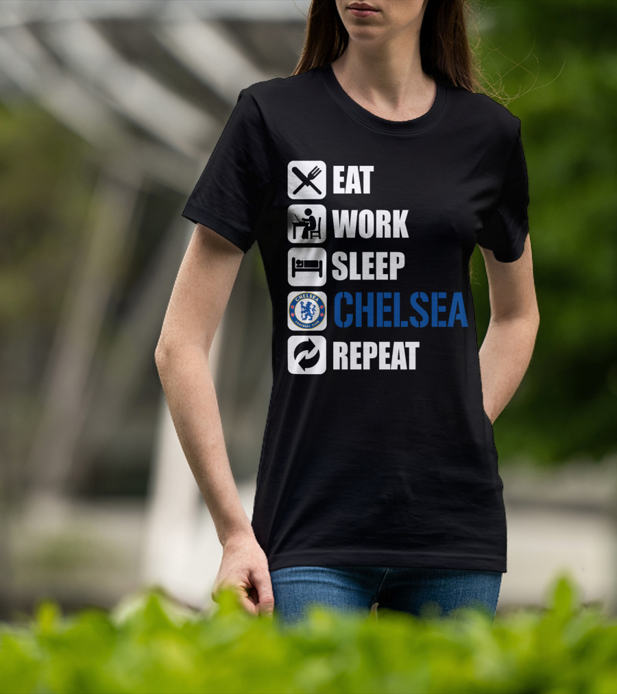 Eat Work Sleep Chelsea Repeat T-Shirt