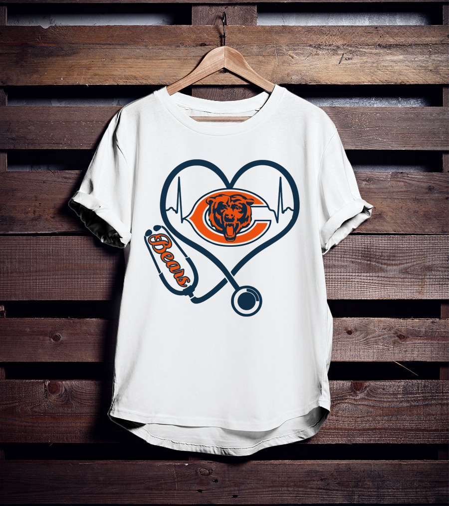 Bears Heartbeat Nurse Stethoscope T-Shirt