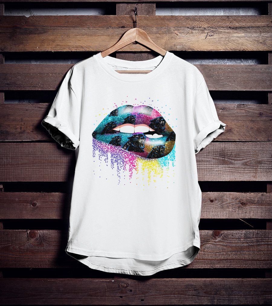 Lip Bite Carolina Panthers Spectrum T-Shirt
