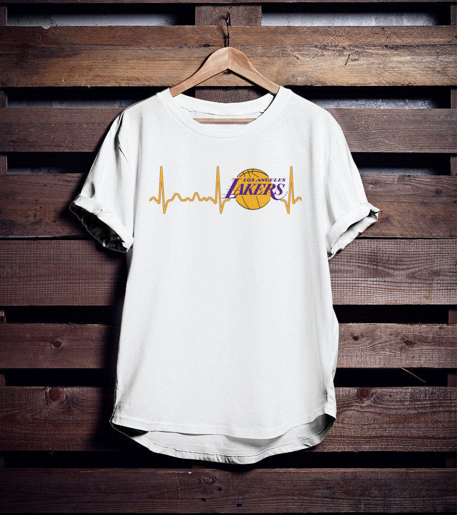 Los Angeles Lakers Heartbeat Basketball T-Shirt